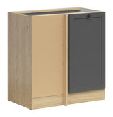 Junona Line - Hjørneskap 60 cm - Venstre - Grafitt/Eik